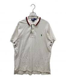 POLO RALPH LAUREN（ポロ・ラルフローレン）の古着「襟ラインポロシャツ」｜ホワイト