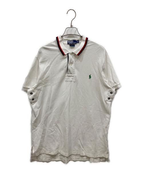 POLO RALPH LAUREN（ポロ・ラルフローレン）POLO RALPH LAUREN (ポロ・ラルフローレン) 襟ラインポロシャツ ホワイト サイズ:SIZE XLの古着・服飾アイテム