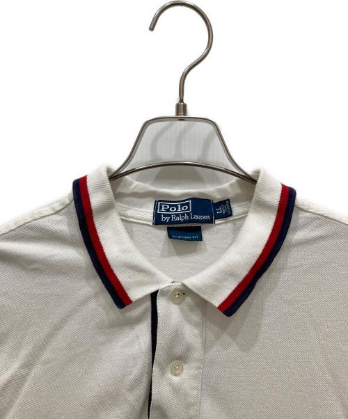 POLO RALPH LAUREN（ポロ・ラルフローレン）POLO RALPH LAUREN (ポロ・ラルフローレン) 襟ラインポロシャツ ホワイト サイズ:SIZE XLの古着・服飾アイテム