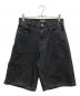 X-LARGE（エクストララージ）の古着「STITCHED LOGO DENIM SHORTS」｜ブラック