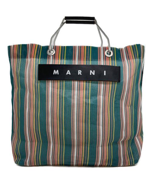 MARNI（マルニ）MARNI (マルニ) マーケットストライプハンドバッグ グリーンの古着・服飾アイテム