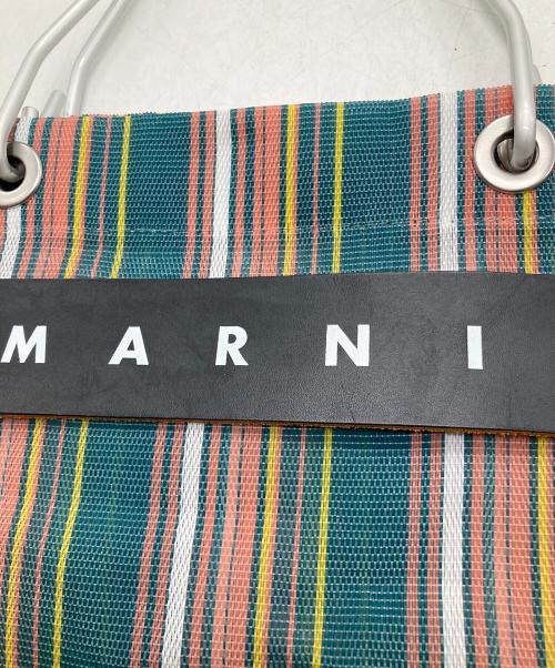MARNI（マルニ）MARNI (マルニ) マーケットストライプハンドバッグ グリーンの古着・服飾アイテム