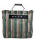 MARNI（マルニ）の古着「マーケットストライプハンドバッグ」｜グリーン