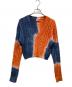 DIESEL（ディーゼル）の古着「タイダイウォッシュVネックニット」｜オレンジ×ブルー