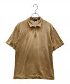 COMME des GARCONS HOMMEコムデギャルソン オム）の古着「半袖ジップポロシャツ」｜ベージュ