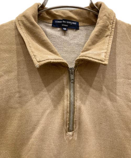 COMME des GARCONS HOMME（コムデギャルソン オム）COMME des GARCONS HOMME (コムデギャルソン オム) 半袖ジップポロシャツ ベージュ サイズ:Ⅿの古着・服飾アイテム