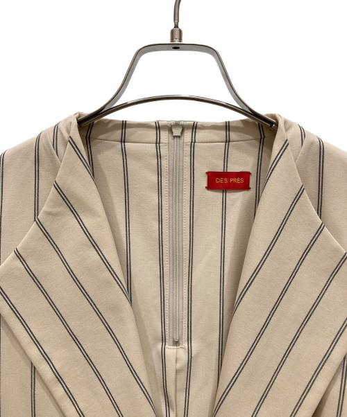 DES PRES（デ プレ）DES PRES (デ プレ) ストライプジャケット ベージュ サイズ:SIZE 36の古着・服飾アイテム