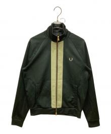 FRED PERRY（フレッドペリー）の古着「CHENILLE TAPE TRACK JACKET」｜グリーン