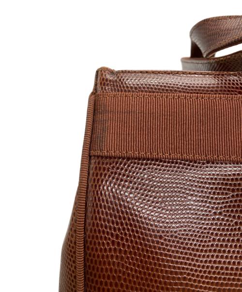 Salvatore Ferragamo（サルヴァトーレ フェラガモ）Salvatore Ferragamo (サルヴァトーレ フェラガモ) トートバッグ　ヴァラ ブラウンの古着・服飾アイテム