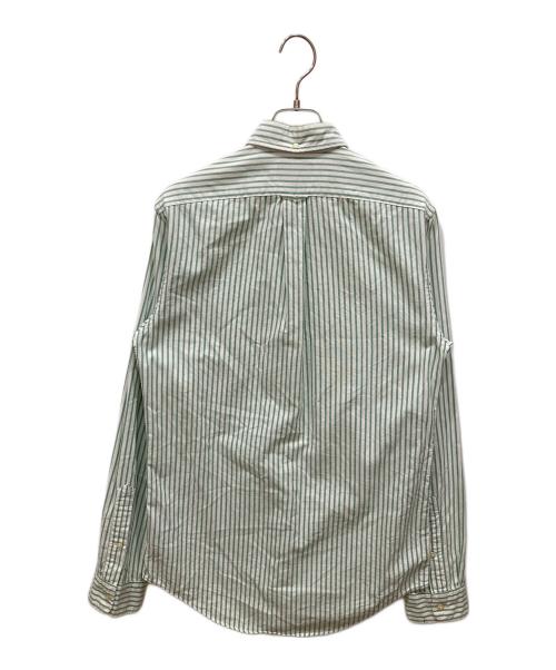 Rugby Ralph Lauren（ラグビーラルフローレン）Rugby Ralph Lauren (ラグビーラルフローレン) ストライプBDシャツ グリーン×ホワイト サイズ:SIZE Sの古着・服飾アイテム