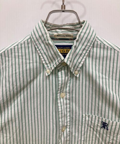 Rugby Ralph Lauren（ラグビーラルフローレン）Rugby Ralph Lauren (ラグビーラルフローレン) ストライプBDシャツ グリーン×ホワイト サイズ:SIZE Sの古着・服飾アイテム