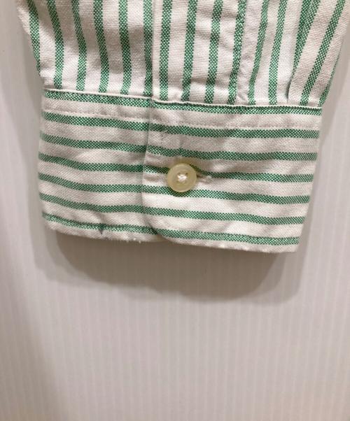 Rugby Ralph Lauren（ラグビーラルフローレン）Rugby Ralph Lauren (ラグビーラルフローレン) ストライプBDシャツ グリーン×ホワイト サイズ:SIZE Sの古着・服飾アイテム