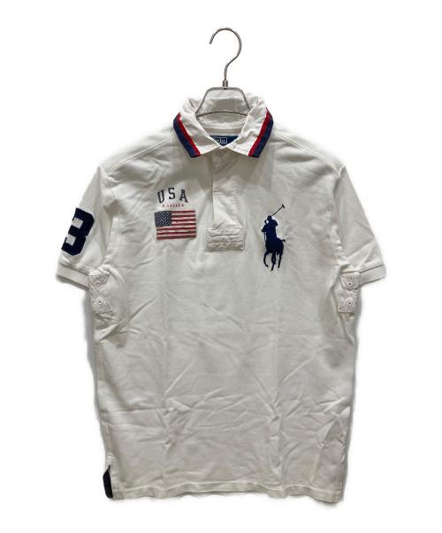 POLO RALPH LAUREN（ポロ・ラルフローレン）POLO RALPH LAUREN (ポロ・ラルフローレン) ロゴ刺繍ポロシャツ ホワイト サイズ:SIZE Sの古着・服飾アイテム