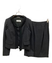 MaxMara（マックスマーラ）の古着「ノーカラーセットアップ」｜ブラック