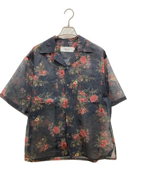 JOHN MASON SMITH（ジョンメイソンスミス）JOHN MASON SMITH (ジョンメイソンスミス) FLOWER PRINT ORGANDY OPEN COLLAR S/S SHIRT ブラック サイズ:不明の古着・服飾アイテム