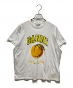 GANNIガニー）の古着「Basic Jersey Peach Flower Relaxed T-shirt」｜ホワイト