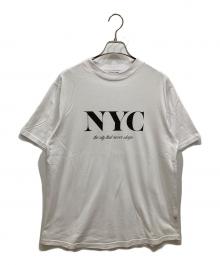 ARAMINTA JAMES（アラミンタ ジェームズ）の古着「CITY NEVER Tシャツ」｜ホワイト