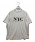 araminta james（アラミンタ ジェームズ）の古着「CITY NEVER Tシャツ」｜ホワイト