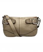 COACHコーチ）の古着「イースト ウェスト ダッフル ショルダーバッグ」｜ベージュ