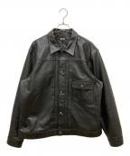 Schottショット）の古着「SHEEP LEATHER 1st TRACKER JACKET」｜ブラック