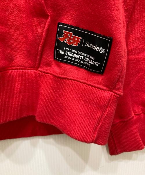 SUBCIETY（サブサエティ）SUBCIETY (サブサエティ) コラボスウェットパーカー レッド サイズ:SIZE Lの古着・服飾アイテム