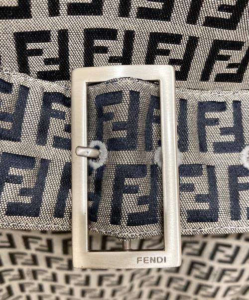 FENDI（フェンディ）FENDI (フェンディ) ズッキーノ柄トレンチコート ベージュ×ブラック サイズ:SIZE 40の古着・服飾アイテム