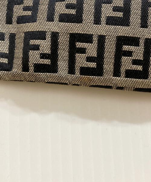 FENDI（フェンディ）FENDI (フェンディ) ズッキーノ柄トレンチコート ベージュ×ブラック サイズ:SIZE 40の古着・服飾アイテム