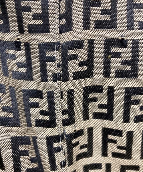 FENDI（フェンディ）FENDI (フェンディ) ズッキーノ柄トレンチコート ベージュ×ブラック サイズ:SIZE 40の古着・服飾アイテム