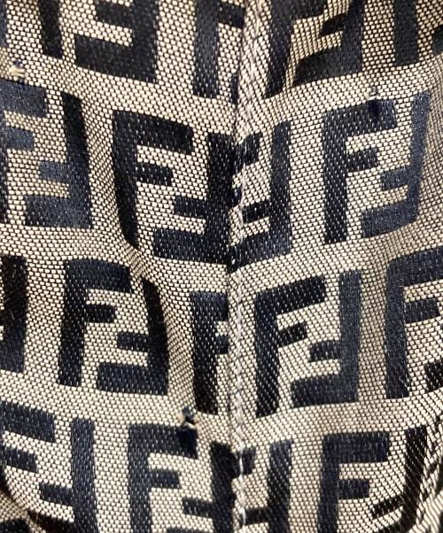 FENDI（フェンディ）FENDI (フェンディ) ズッキーノ柄トレンチコート ベージュ×ブラック サイズ:SIZE 40の古着・服飾アイテム