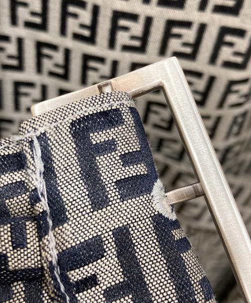FENDI（フェンディ）FENDI (フェンディ) ズッキーノ柄トレンチコート ベージュ×ブラック サイズ:SIZE 40の古着・服飾アイテム