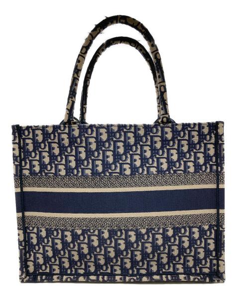 Christian Dior（クリスチャン ディオール）Christian Dior (クリスチャン ディオール) Book Tote バッグ ミディアム ネイビーの古着・服飾アイテム