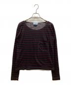 PRADAプラダ）の古着「ボーダーカットソー」｜ブラック××レッド