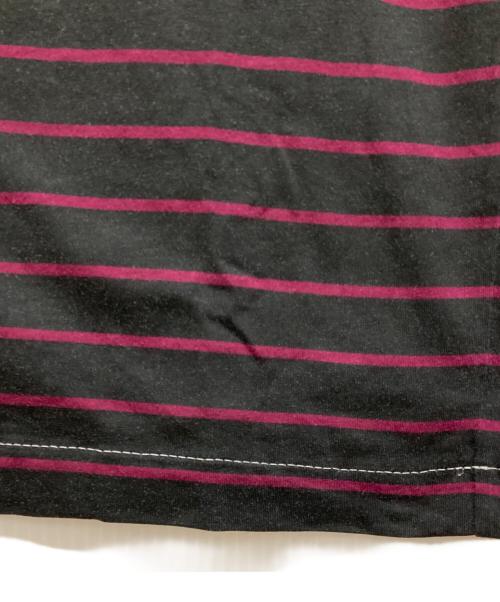 PRADA（プラダ）PRADA (プラダ) ボーダーカットソー ブラック××レッド サイズ:SIZE XSの古着・服飾アイテム