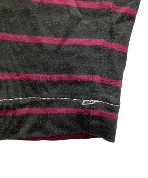 PRADA（プラダ）PRADA (プラダ) ボーダーカットソー ブラック××レッド サイズ:SIZE XSの古着・服飾アイテム