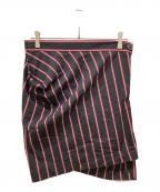 Vivienne Westwood ANGLOMANIAヴィヴィアンウエストウッドアングロマニア）の古着「変形ストライプスカート」｜レッド×ブラック