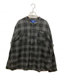 LFYT（エルエフワイティー）の古着「NEP TWILL CHECK BAND COLLAR SHIRT」｜グレー