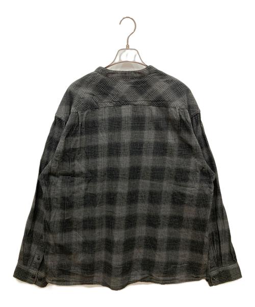 LFYT（エルエフワイティー）LFYT (エルエフワイティー) NEP TWILL CHECK BAND COLLAR SHIRT グレー サイズ:SIZE XXLの古着・服飾アイテム