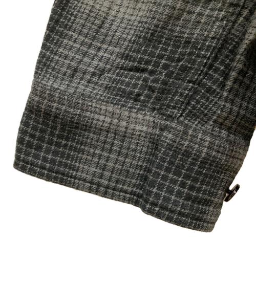 LFYT（エルエフワイティー）LFYT (エルエフワイティー) NEP TWILL CHECK BAND COLLAR SHIRT グレー サイズ:SIZE XXLの古着・服飾アイテム