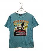 Hysteric Glamourヒステリックグラマー）の古着「chill out ガールプリント 半袖Tシャツ」｜スカイブルー
