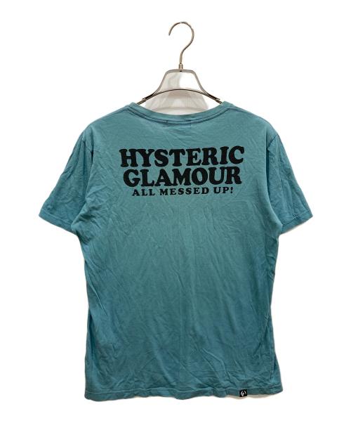 Hysteric Glamour（ヒステリックグラマー）Hysteric Glamour (ヒステリックグラマー) chill out ガールプリント 半袖Tシャツ スカイブルー サイズ:SIZE Mの古着・服飾アイテム