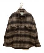 goldゴールド）の古着「ALPACA WOOL SHAGGY CHECK C.P.O JACKET」｜ブラウン