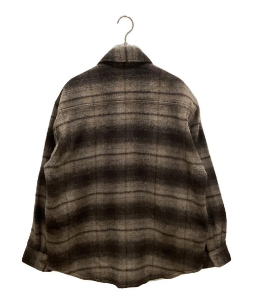 gold（ゴールド）GOLD (ゴールド) ALPACA WOOL SHAGGY CHECK C.P.O JACKET ブラウン サイズ:SIZE Mの古着・服飾アイテム