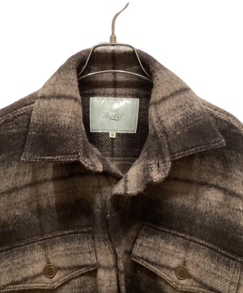 gold（ゴールド）GOLD (ゴールド) ALPACA WOOL SHAGGY CHECK C.P.O JACKET ブラウン サイズ:SIZE Mの古着・服飾アイテム