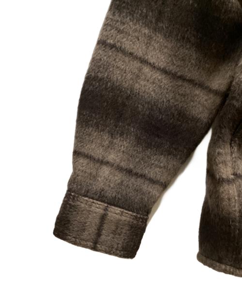 gold（ゴールド）GOLD (ゴールド) ALPACA WOOL SHAGGY CHECK C.P.O JACKET ブラウン サイズ:SIZE Mの古着・服飾アイテム