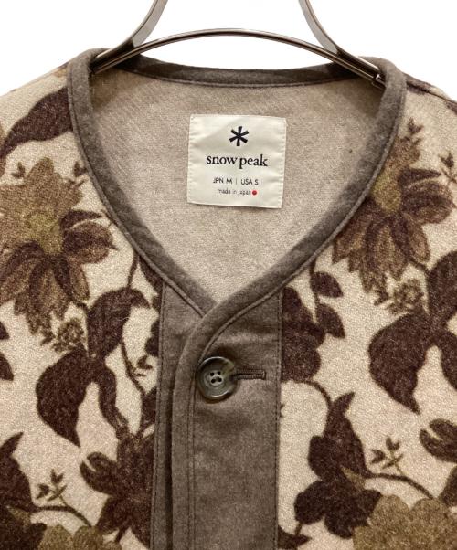 Snow peak（スノーピーク）snow peak (スノーピーク) カモ柄ウールカーディガン ブラウン サイズ:SIZE Mの古着・服飾アイテム