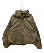 MUSEミューズ）の古着「WASHED STAND ZIP ブルゾン」｜カーキ