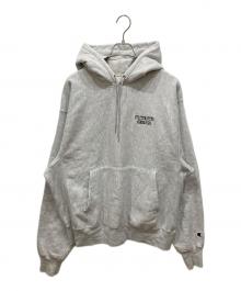 Champion REVERSE WEAVE（チャンピオン リバース ウィーブ）の古着「刺繍プルオーバーパーカー」｜グレー