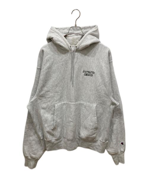Champion REVERSE WEAVE（チャンピオン リバース ウィーブ）Champion REVERSE WEAVE (チャンピオン リバース ウィーブ) 刺繍プルオーバーパーカー グレー サイズ:SIZE Lの古着・服飾アイテム