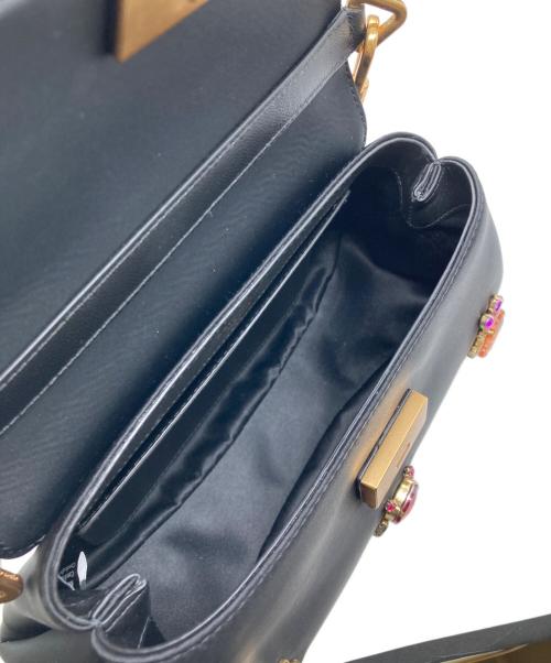 Kate Spade（ケイトスペード）Kate Spade (ケイトスペード) グレース エンベリッシュド サテン スモール トップ ハンドル バッグ ブラックの古着・服飾アイテム
