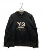 Y-3ワイスリー）の古着「STACKED LOGO CREW SWEATER」｜ブラック